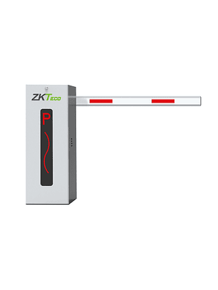 CMP200-6-I. barrera vehicular izq. con pluma telescópica de 6 metros. cuerpo color gris con indicado