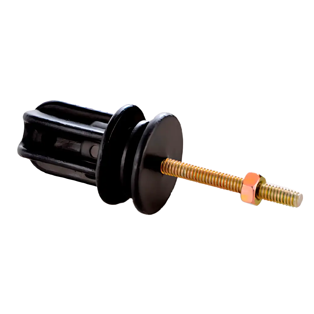HG-HZ. Aislador tensor templador. Incl. Perno con tuerca HAGROY bolsa 50 unidades