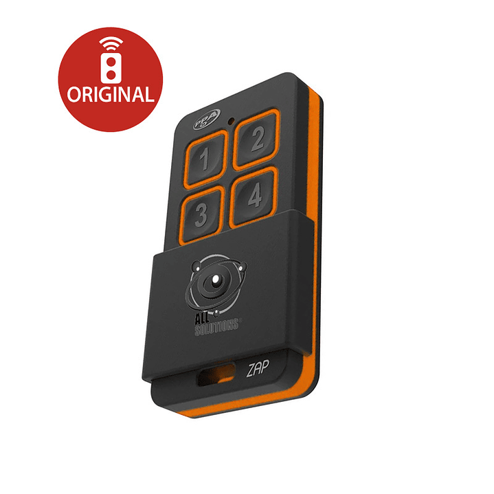 Control Remoto PPA ZAP 4 Canales Rolling Code - Negro/Naranjo 1