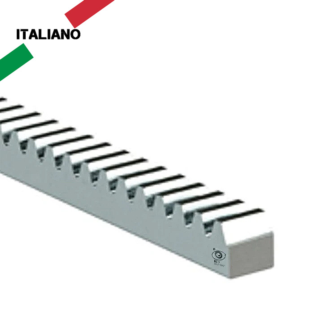 Cremallera Rectangular de acero Comunello paso M4 para soldar 1