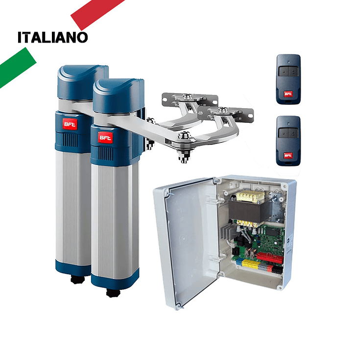 Kit Motor batiente BFT E 5 BT A12 con brazo articulado 2 Hojas 1