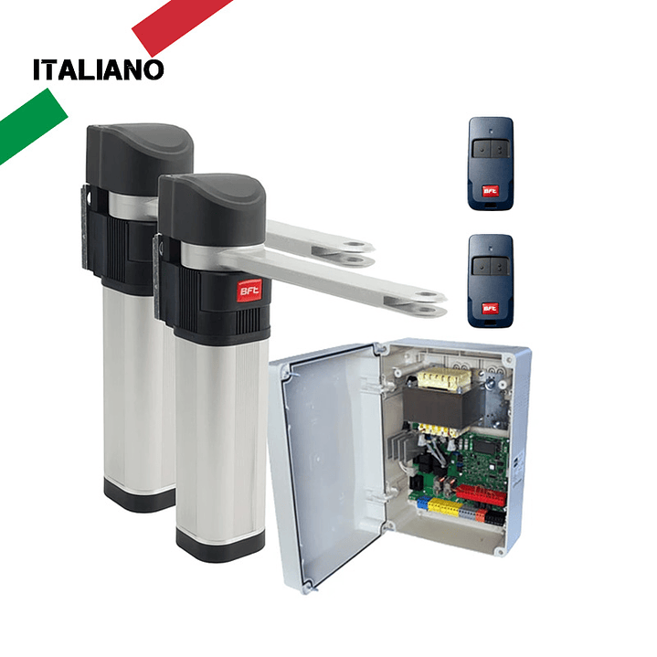 Kit Motor batiente BFT E 5 BT A12 con brazo liso 2 Hojas 1