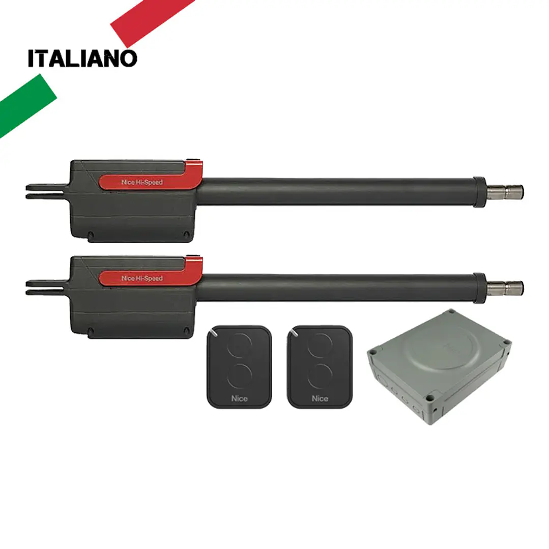 Kit Motor Batiente Nice TTN3724 24V para Portones de 2 Hojas 1