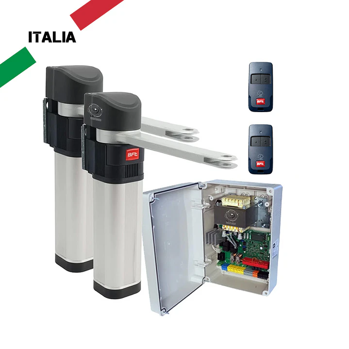 Kit Motor batiente BFT E 5 BT A12 con brazo liso 2 Hojas 1
