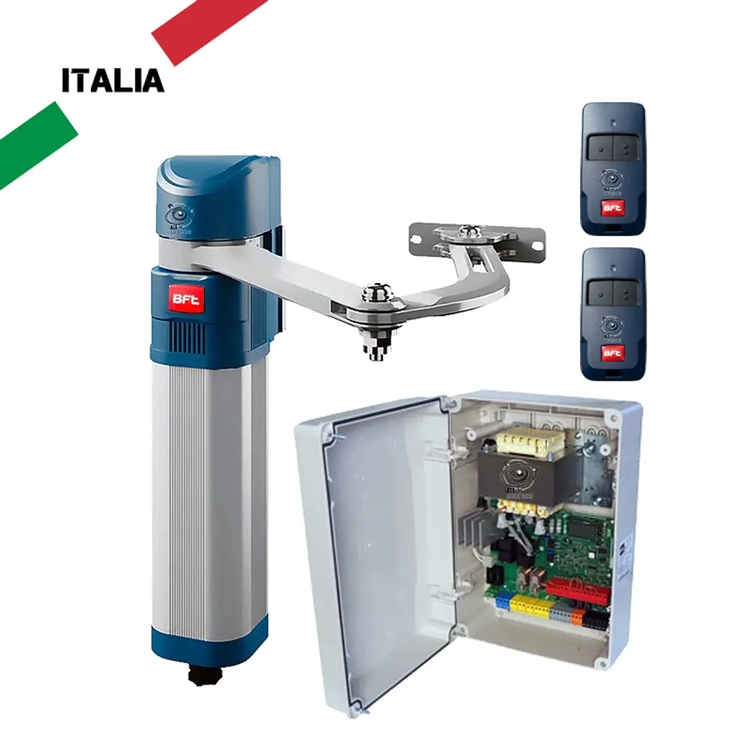 Kit Motor batiente BFT E 5 BT A12 con brazo articulado 1 Hoja 1