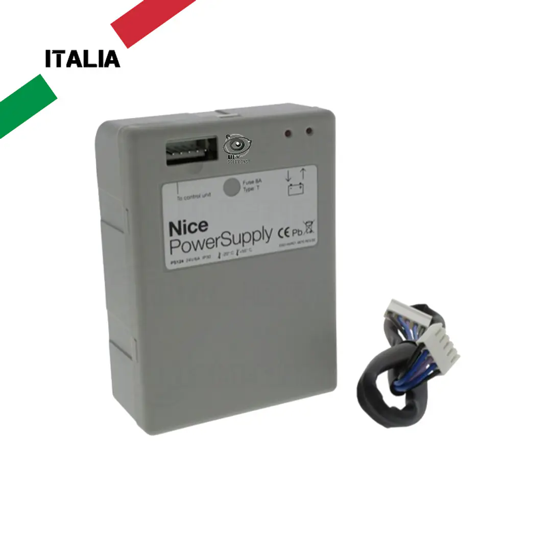 Batería de Respaldo Nice PS124 24 V con Cargador Integrado para Portones Automáticos 1