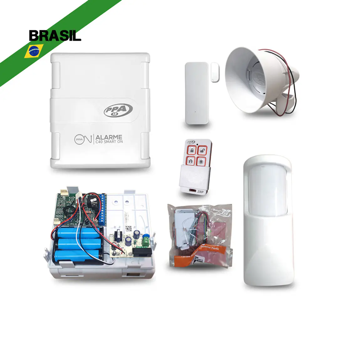 Kit Alarma PPA C40 con sensores Smart Slim y Sirena Deton 1