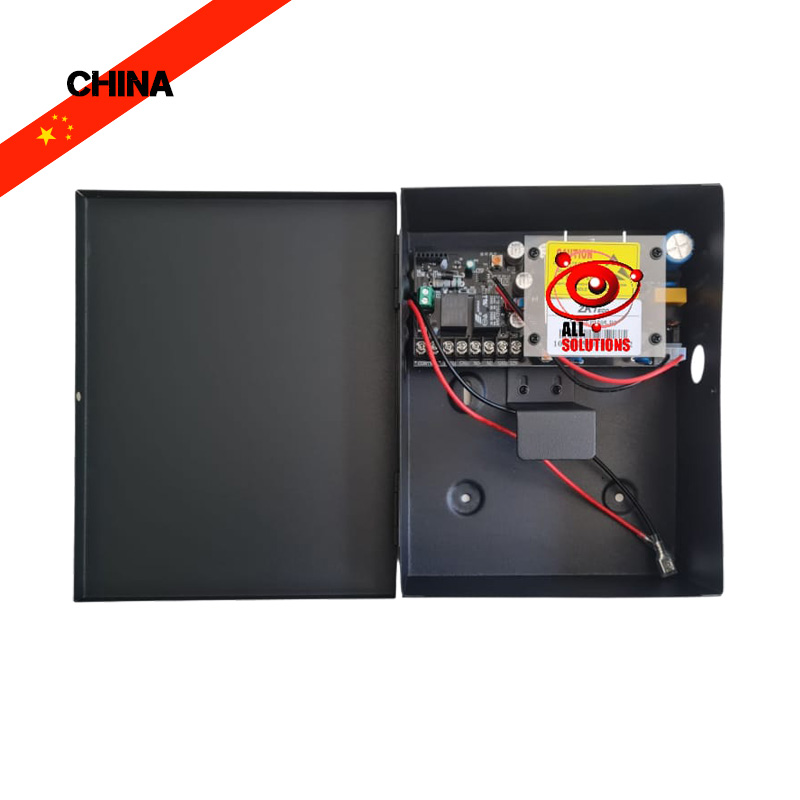 Fuente de Poder ZKTeco P1205-B3 12V 4A con Gabinete Metálico para Control de Acceso
