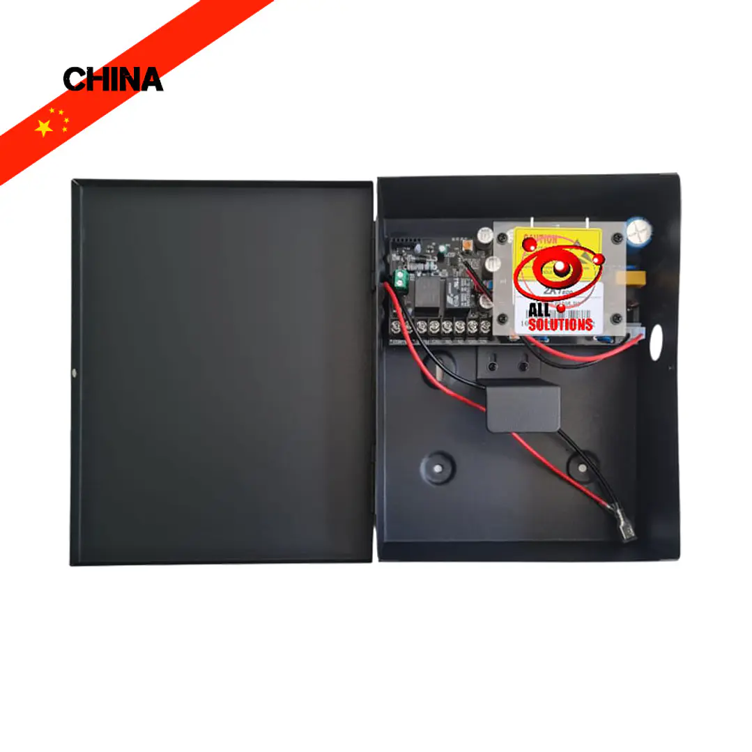 Fuente de Poder ZKTeco P1205-B3 12V 4A con Gabinete Metálico para Control de Acceso 1