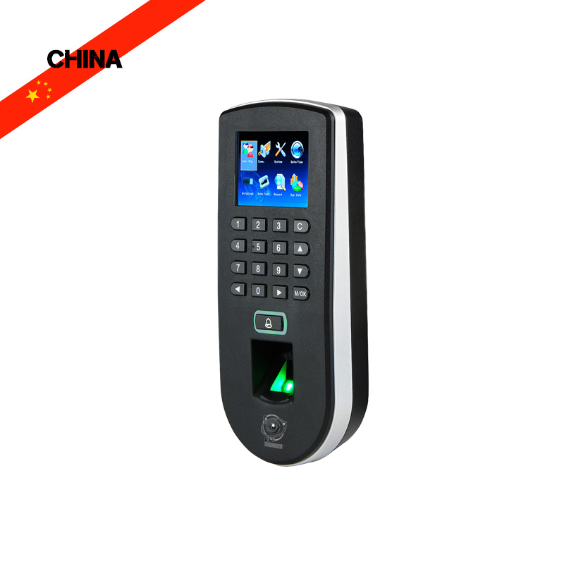 F19. Terminal de control de acceso standalone con pantalla. huella/clave/tarjeta id. uso interior.