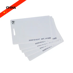 ID Thick Card. tarjeta RFID ID 125khz gruesa con número impreso. con perforación.