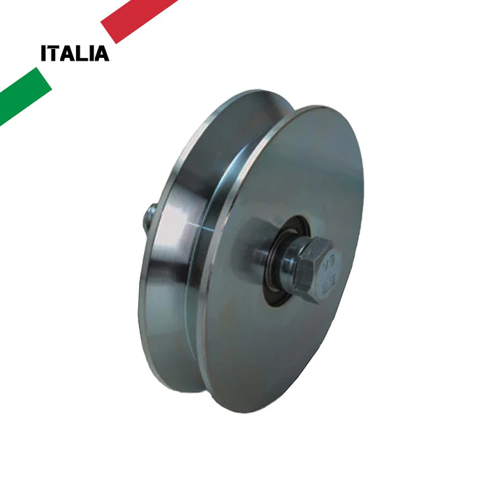 Rueda para portón de 160mm marca Combiarialdo. 2 Rodamientos Soporta 570Kg 1