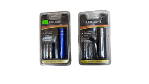 Linterna táctica a baterías en Azul y Gris