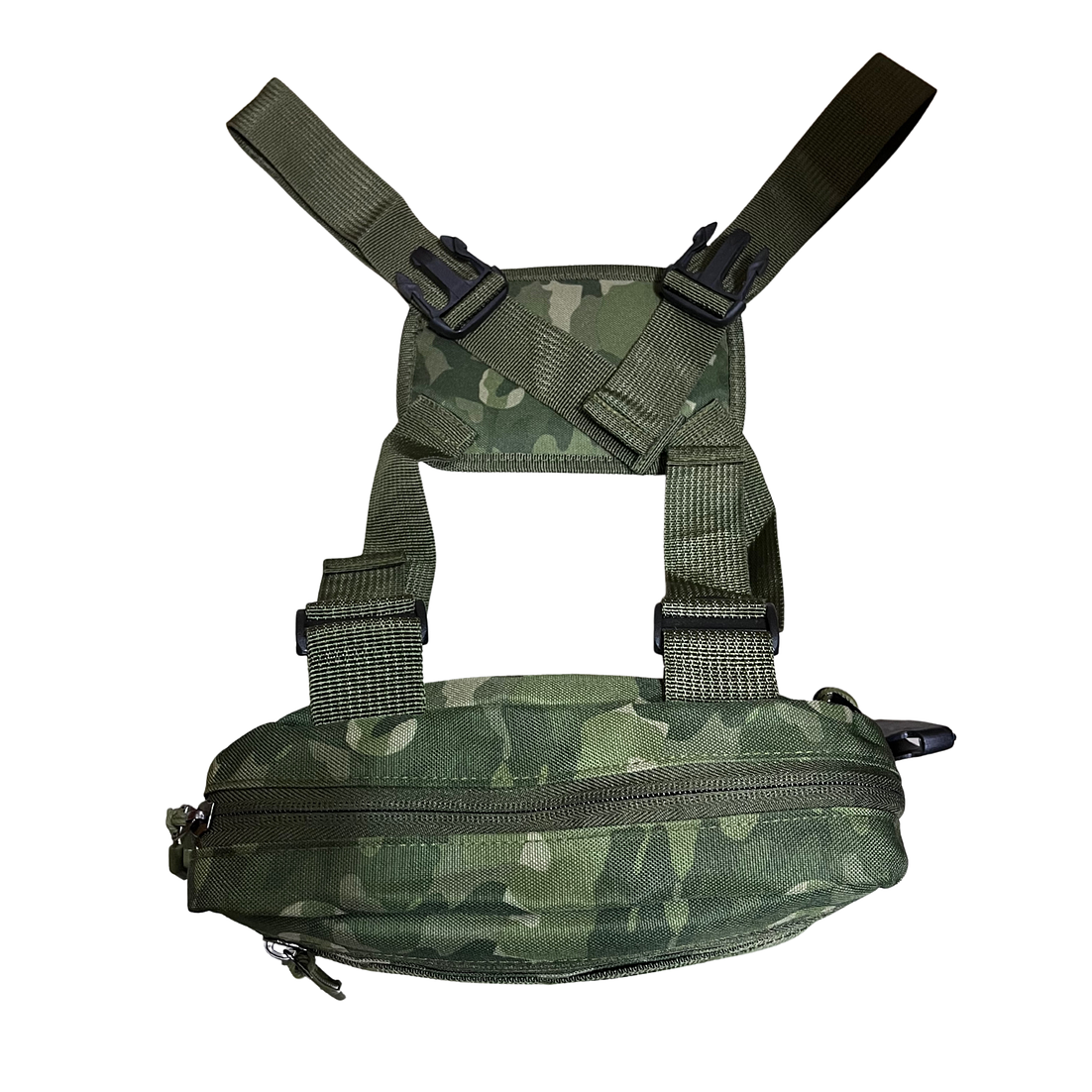 Bolso Táctico Tipo Pechera con Sistema Molle (Camo Verde) 2