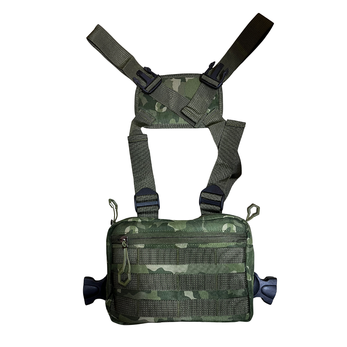 Bolso Táctico Tipo Pechera con Sistema Molle (Camo Verde) 1