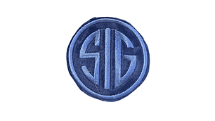 Parche Bordado SIG – Modelo Redondo Velcro Accesorio Táctico