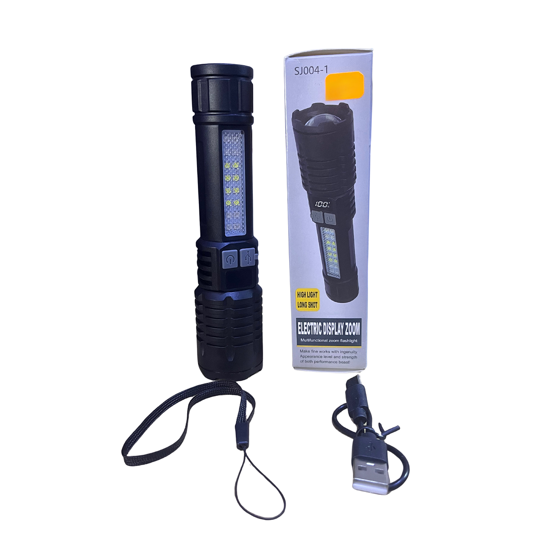 Linterna LED Alta Potencia  Zoom Telescópico Recargable  5