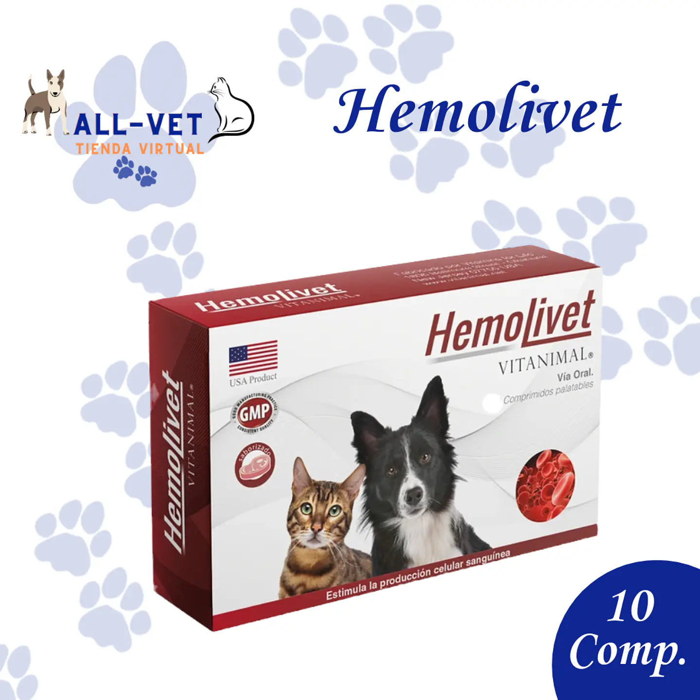 Hemolivet Vitaminal 10 Comprimidos 1