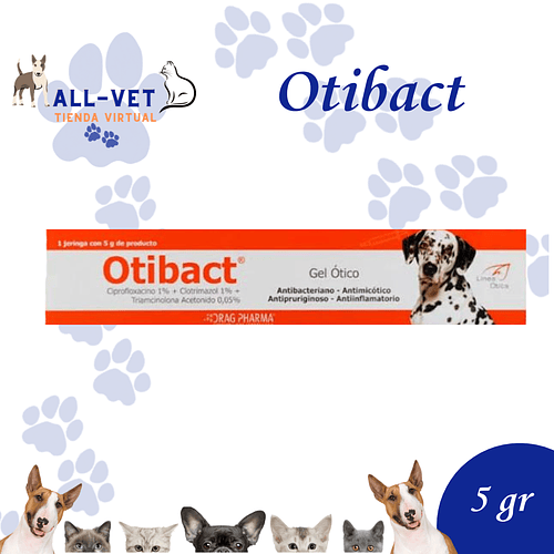 Otibact Gel Ótico 5 grs  / Venta con Receta Médica