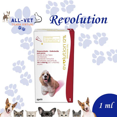 Revolution 12% Perros 10,1 a 20 kg  (1 pipeta)