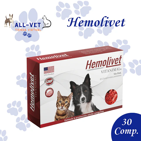 Hemolivet Vitaminal 30 Comprimidos