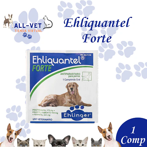 Ehliquantel Forte Raza Grande 1  Comprimido