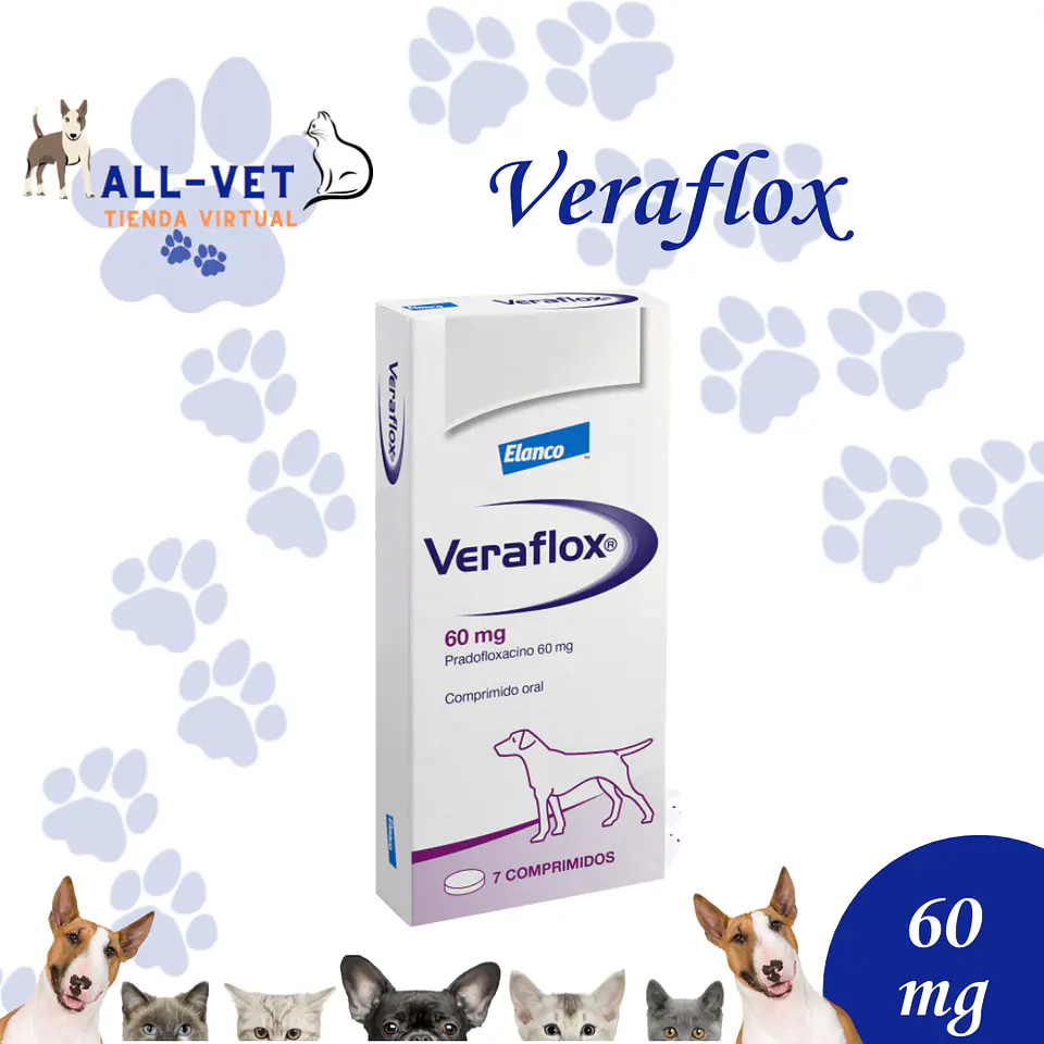 Veraflox 60 mg - 7 Comprimidos  / Venta con Receta Médica 1