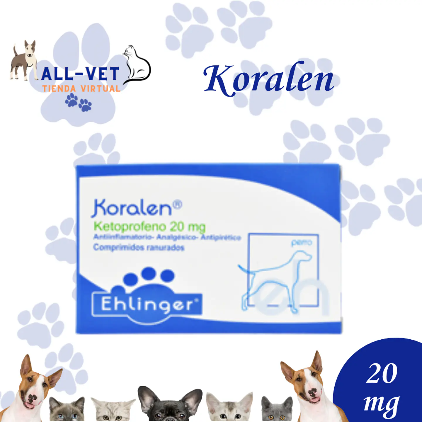 Koralen 20 mg 10 Comprimidos 1
