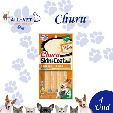 Churu  Skin & Coat de Pollo (Contenido: 4 tubos)