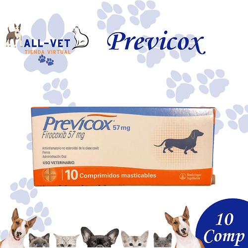 Previcox 57 mg 10 Comprimidos Masticables