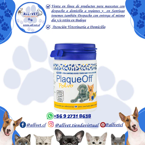 PlaqueOff Polvo Para Perro 40g