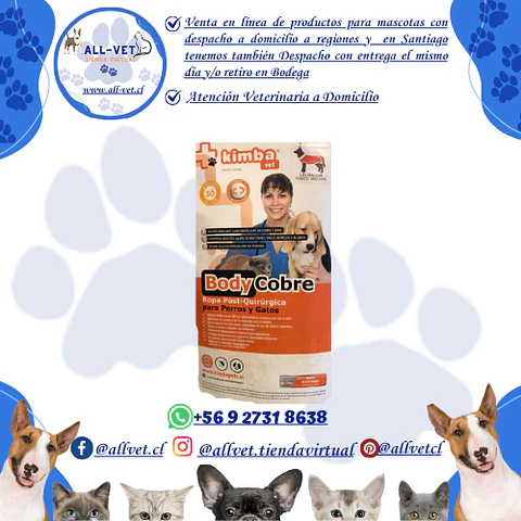 BodyCobre Castración Perros Talla 1 | Faja Protectora de Cobre 2.5 a 3.5 kg