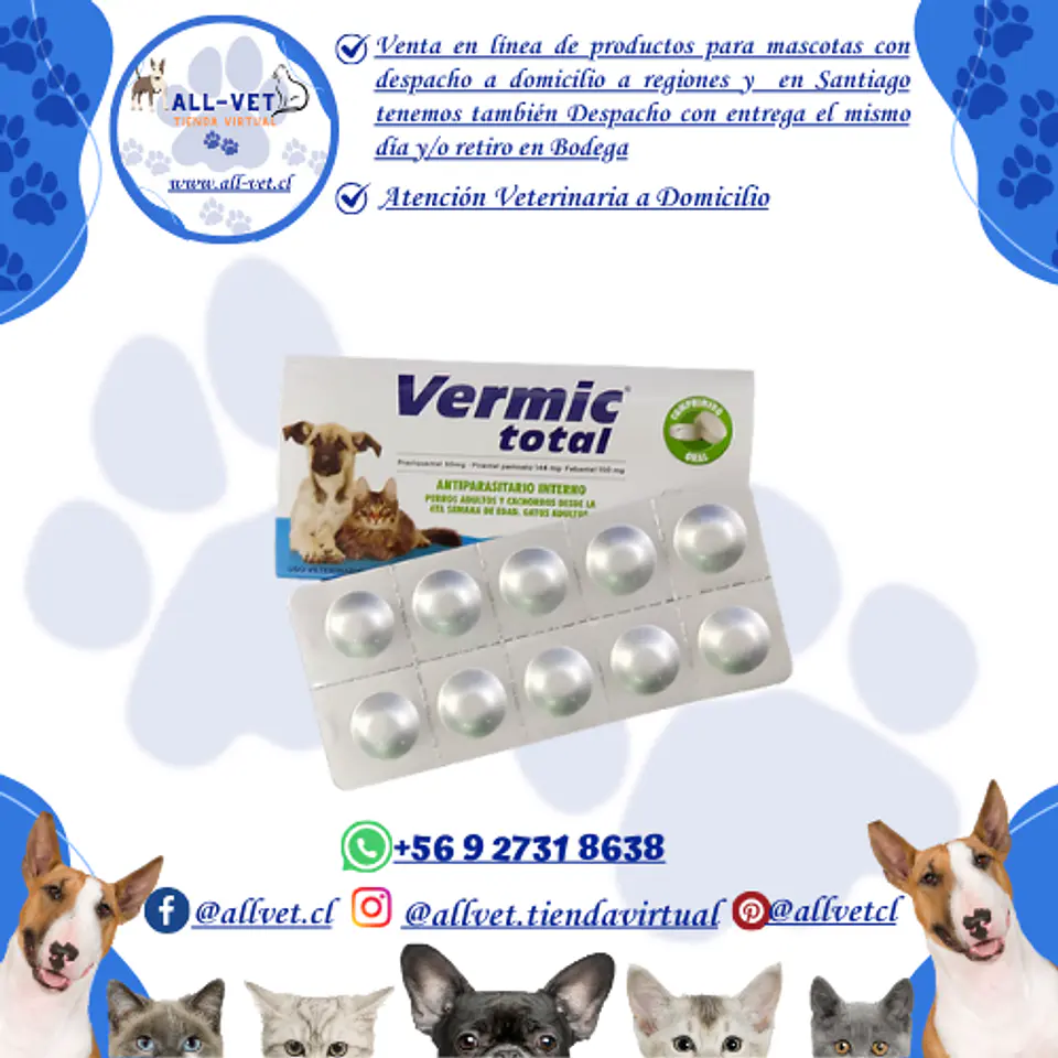 Vermic Total - Blisters de 10 Comprimidos 1
