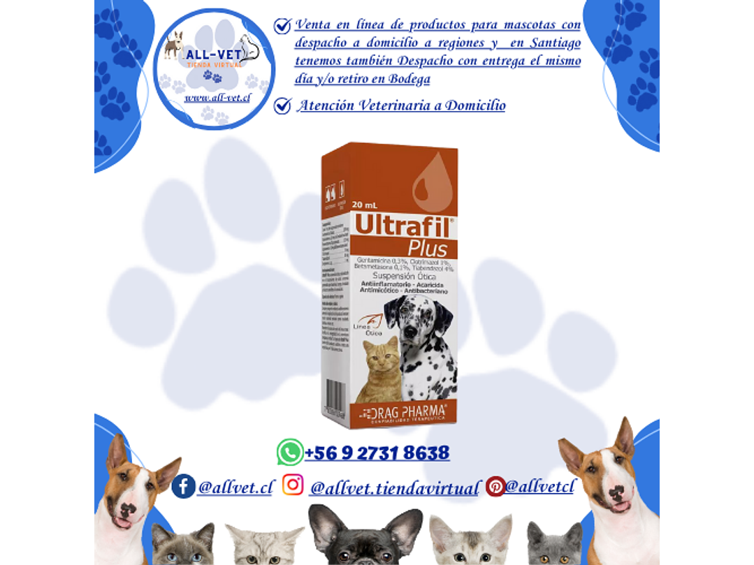 Ultrafil Plus 20 ml Suspensión Ótica  / Venta con Receta Médica 1