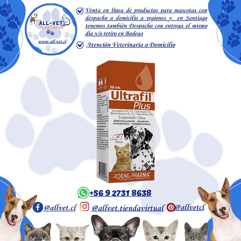 Ultrafil Plus 20 ml Suspensión Ótica  / Venta con Receta Médica