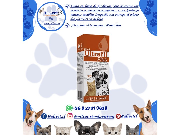 Ultrafil Plus 20 ml Suspensión Ótica  / Venta con Receta Médica 1