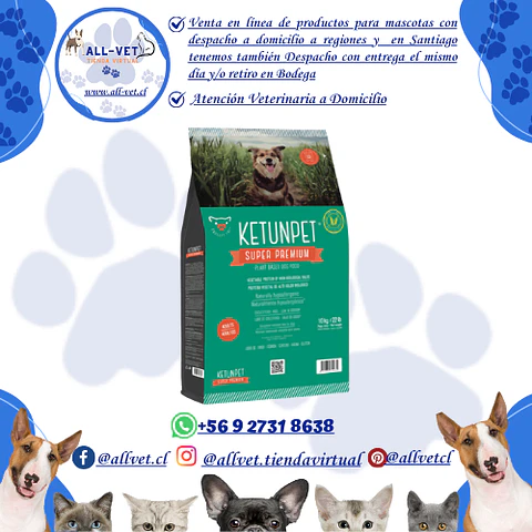 Ketunpet Adultos Croquetas Mediana-Grande Saco: 10 kg