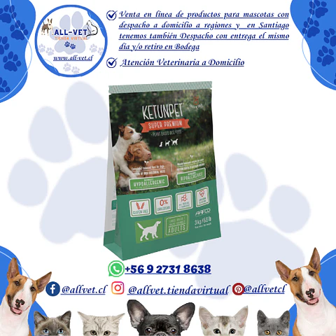 Ketunpet Adultos Croquetas Medianas-Grandes Saco: 3 kg