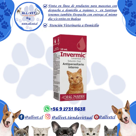 Invermic Gatos Solución Oral  10 ml