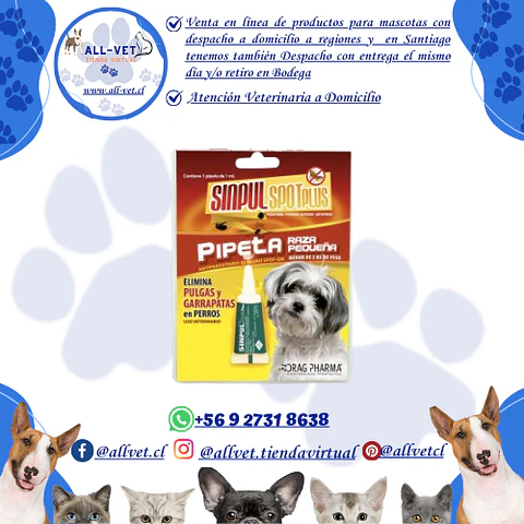 Sinpul Spot Plus Raza Pequeña 1 Pipeta