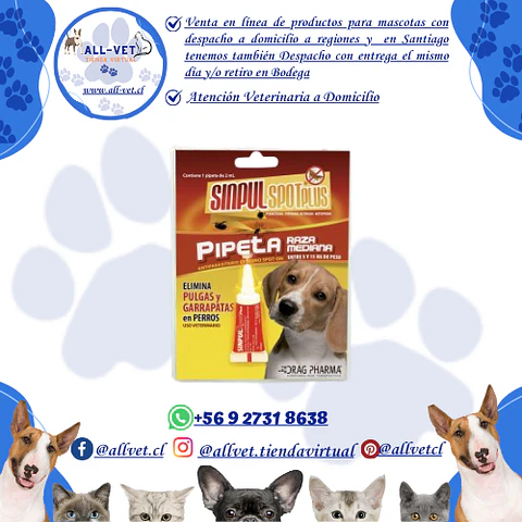 Sinpul Spot Plus Raza Mediana 1 Pipeta