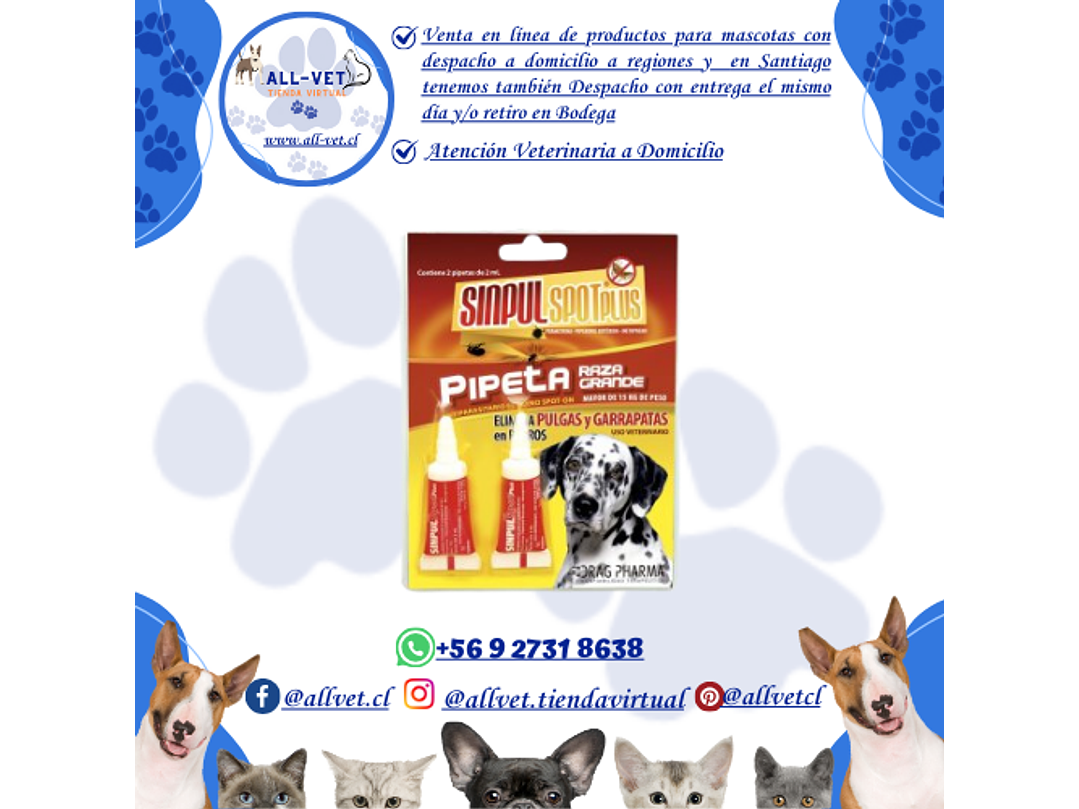 Sinpul Spot Plus Raza Grande 2 Pipetas 1