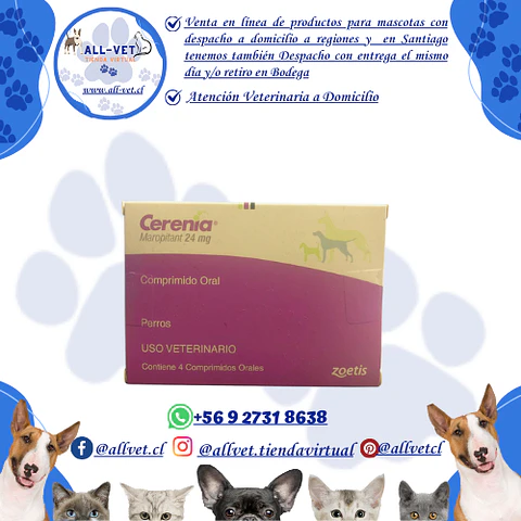 Cerenia 24 mg 4 Comprimidos
