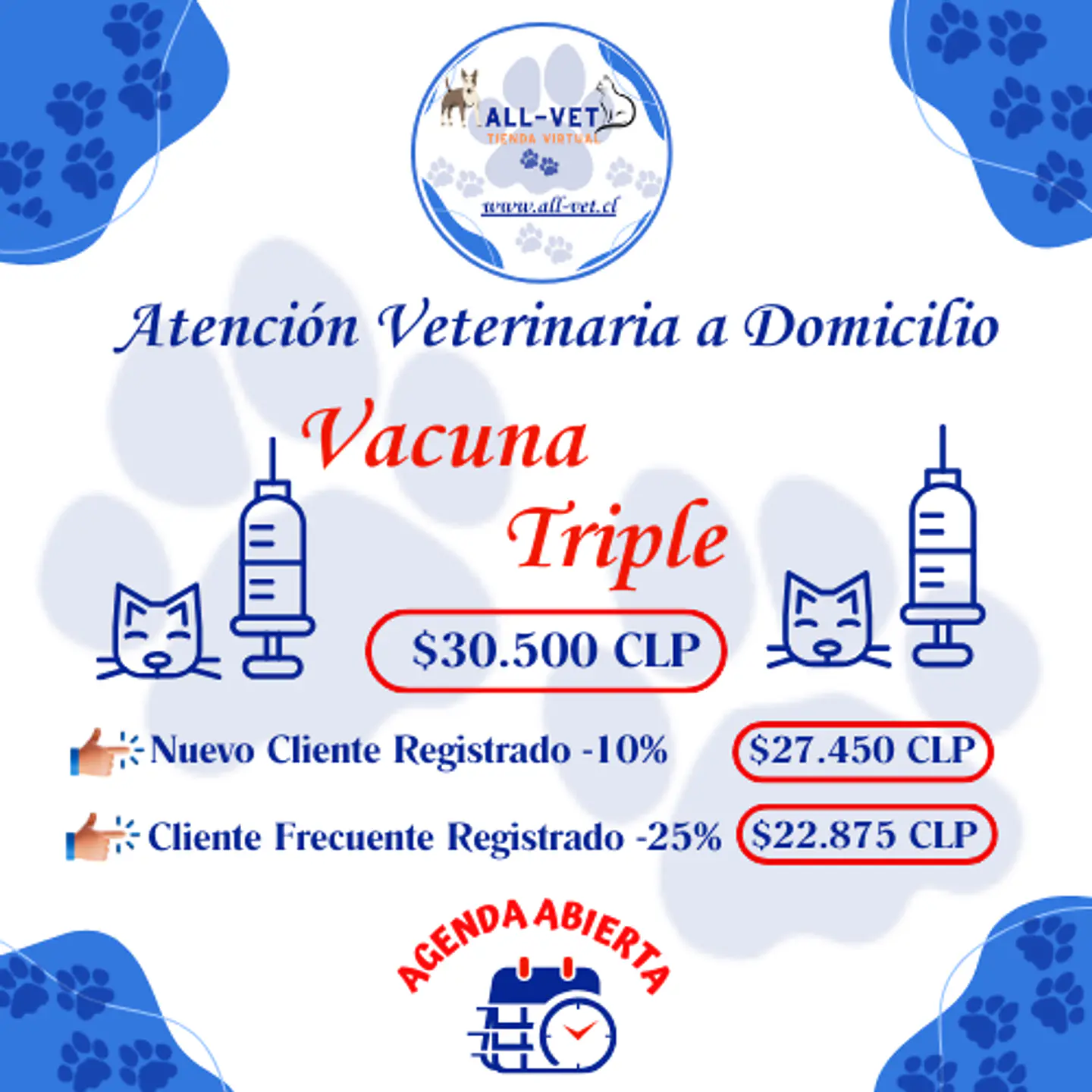 Vacuna Triple Felina a Domicilio en Santiago - Con Agenda en Línea 1