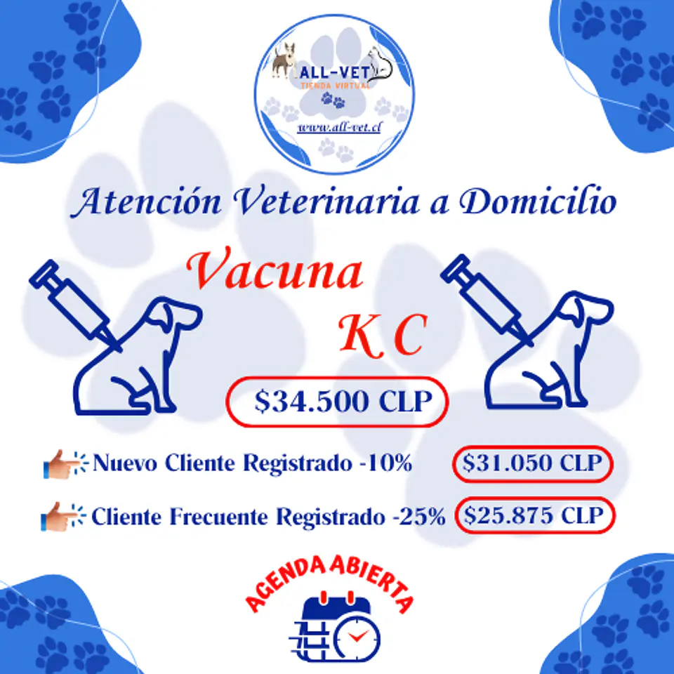 Vacuna KC Canina a Domicilio en Santiago - Con Agenda en Línea 1
