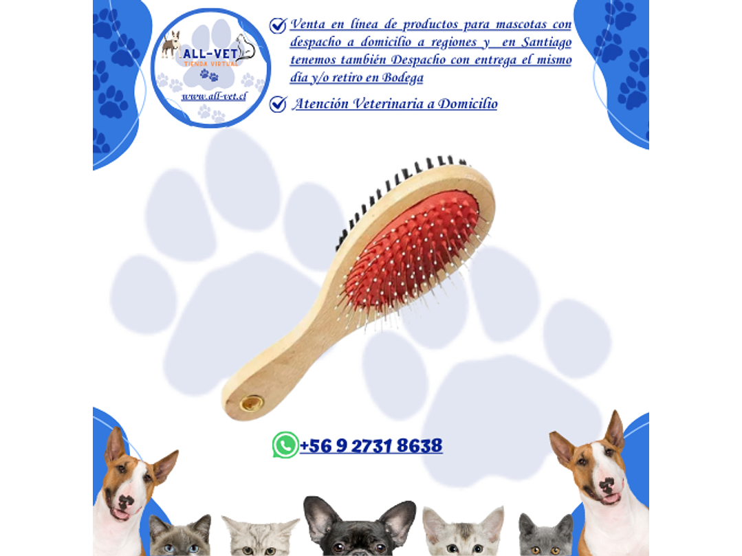 Cepillo Doble Cara para Mascotas 1