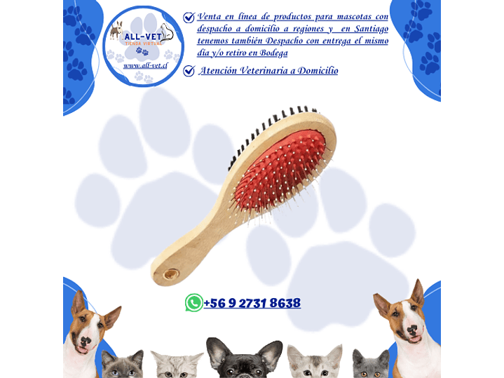 Cepillo Doble Cara para Mascotas 1