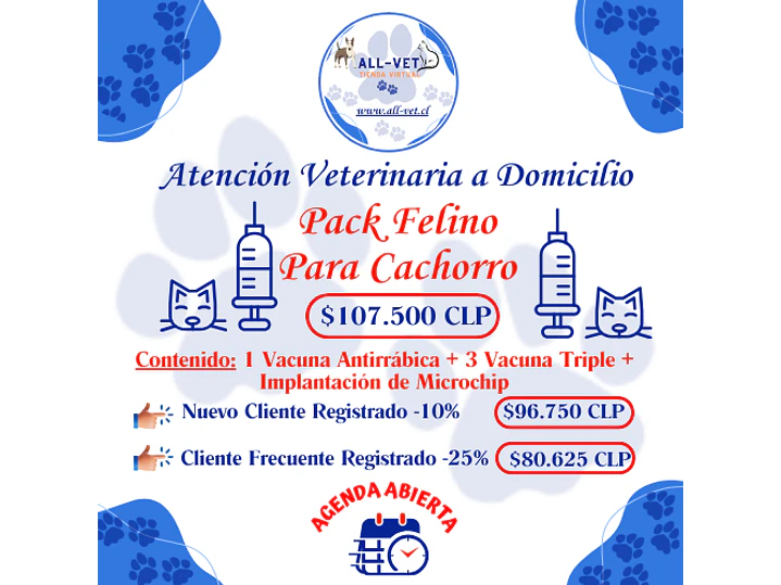 Pack Felino para Cachorros a Domicilio en Santiago - Con Agenda en Línea 1
