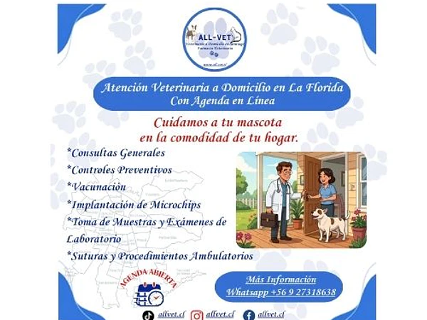 <b><h2>Veterinarios a Domicilio en La Florida</b>