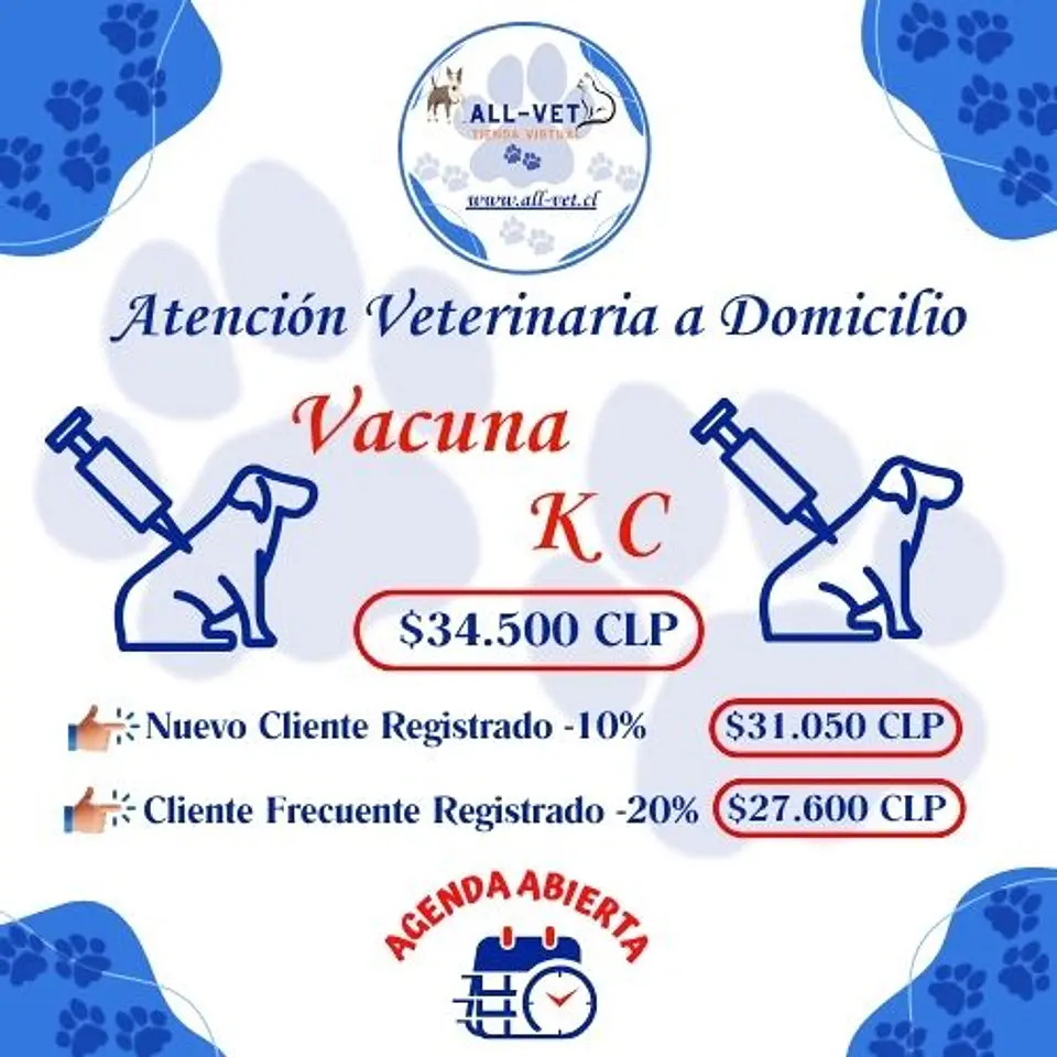 Vacuna KC Canina a Domicilio en Santiago - Con Agenda en Línea 1